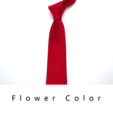 （剪标）孤品真丝提花领带红色结婚新郎伴郎桑蚕丝大红色撤柜尾单