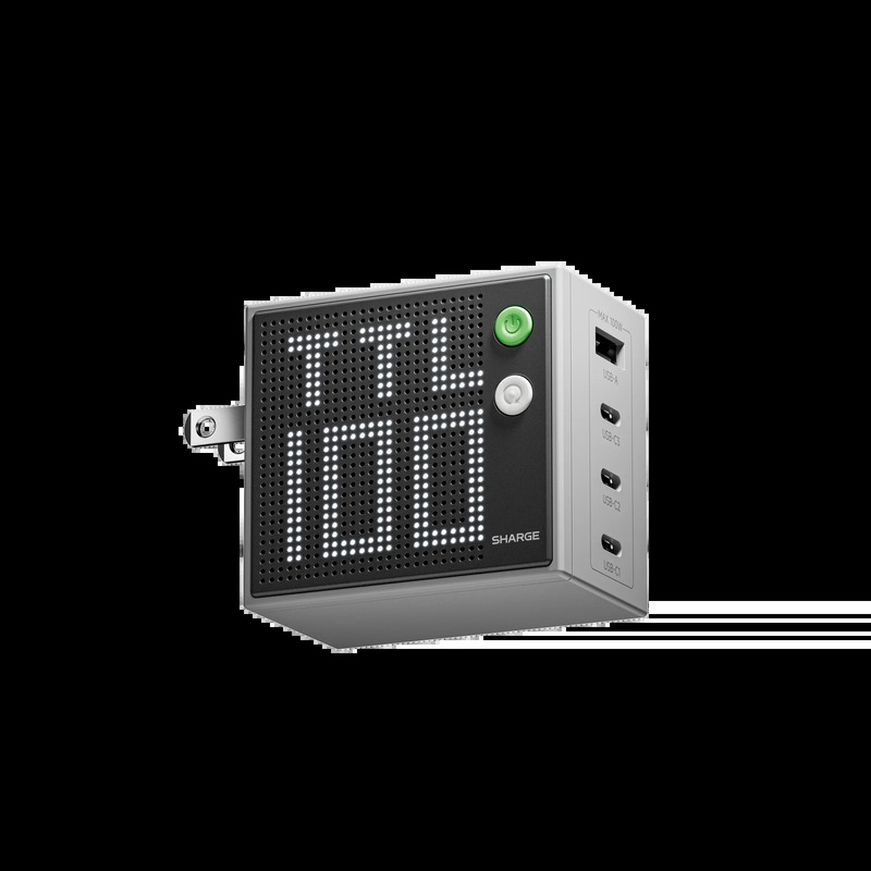 SHARGE フラッシュドットマトリックススクリーン充電器 100W マルチポートノートブックアダプター 3C1A 急速充電 140W スクリーンディスプレイ窒素|undefined