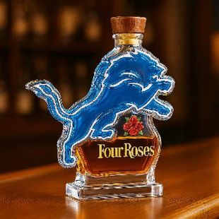 Creative Red Wine Special-Shaped Sealed Wine Whiskey Vodka Empty Wine Bottle Detroit Lions Whiskey Bottle