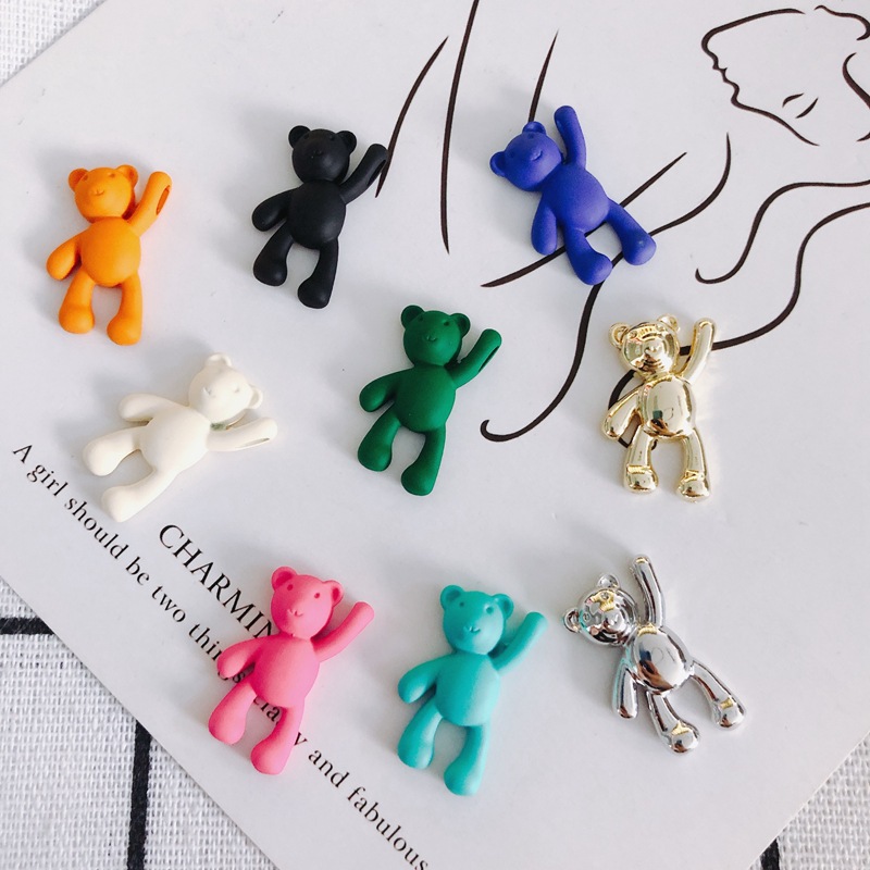 5g Weight Jewelry Accessories Classification 1 Piece Quantity Alloy Material 1 Piece Alloy Bear Cute
