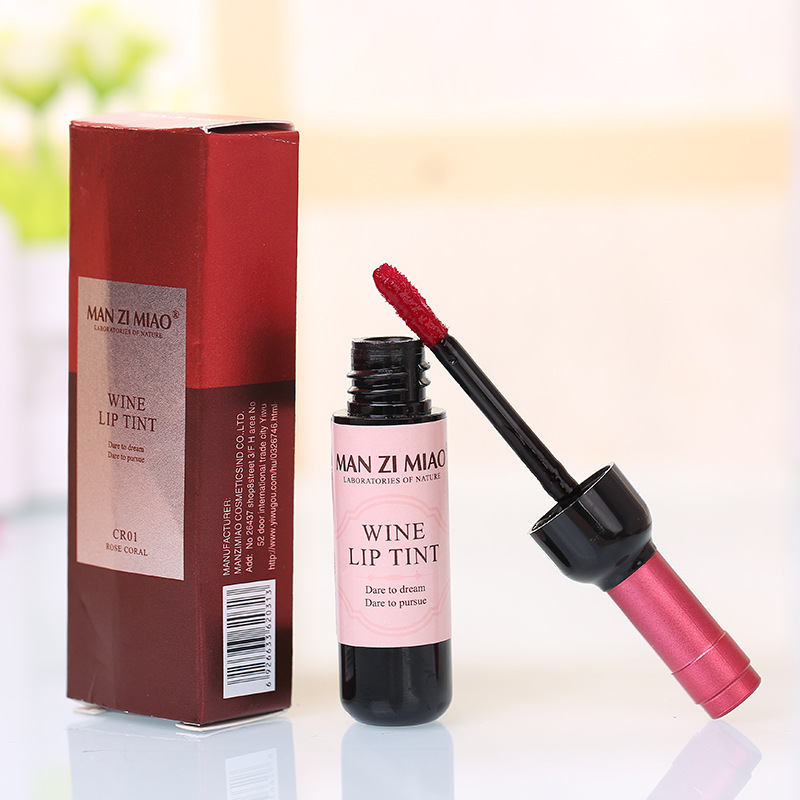 Lip dye, red wine bottle lip gloss and lip gloss are not easy to stick to the rim of the glass. Red multi-color red wine lip dye, lip bite undefined