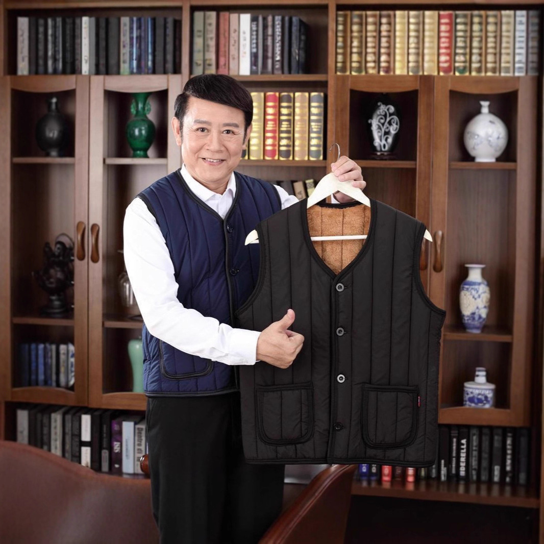 秋冬款中老年人爸爸加绒加厚保暖棉马夹外套老人男士马甲防寒坎肩