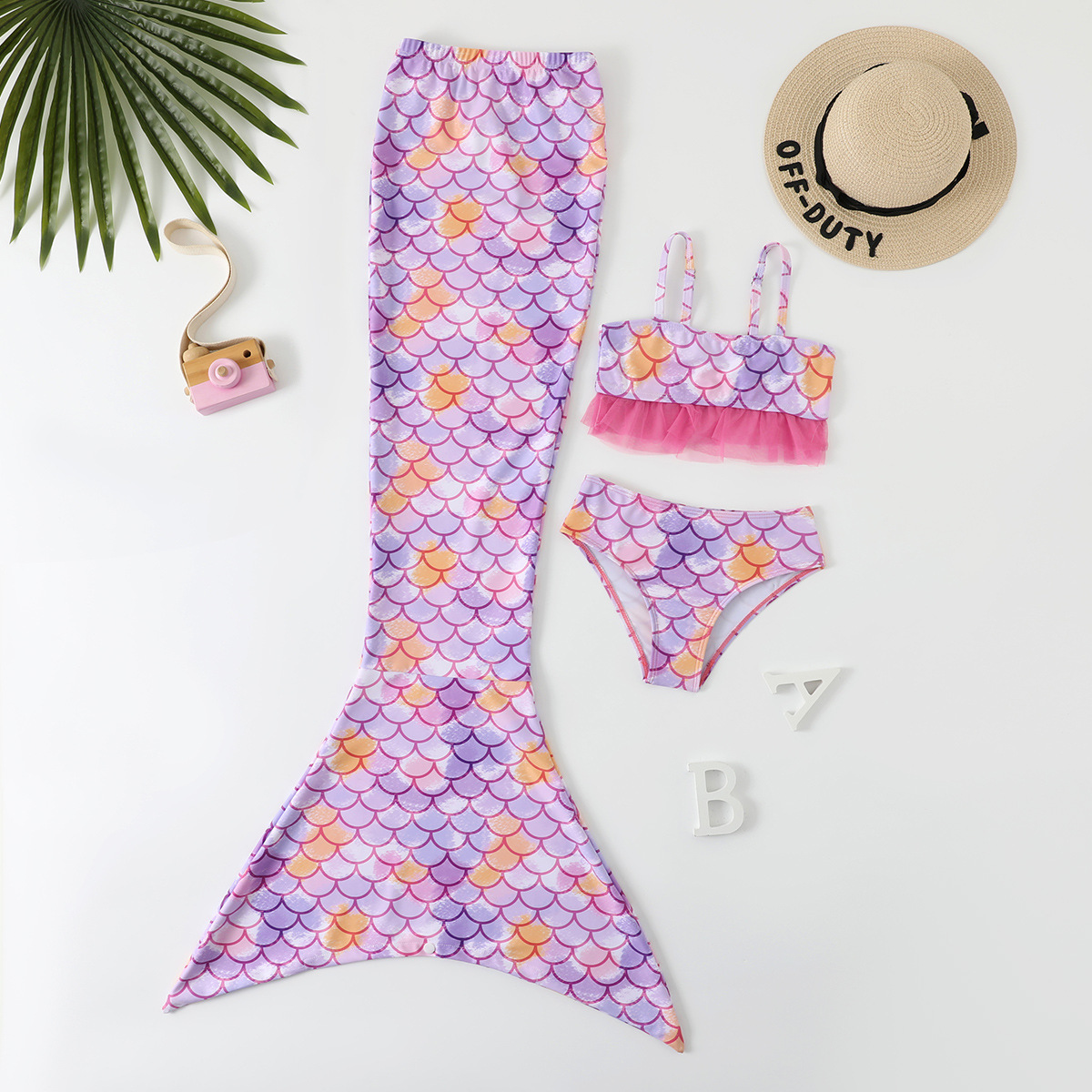 2025 New Children's Mermaid Swimsuit Mermaid Tail Swimsuit Mermaid Costume Swimsuit Bikini