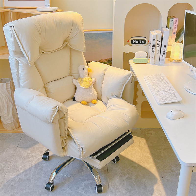 Silla de computadora doméstica capaz de sentarse y sentarse confortable sillón de deportes electrónicos respaldado sofá sillón de escritorio dormitorio transmisión en vivo giratoria silla roja en línea