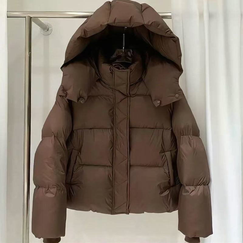 春秋爆款同款羽绒棉服女短款2025冬季新款韩版宽松加厚面包服外套|undefined