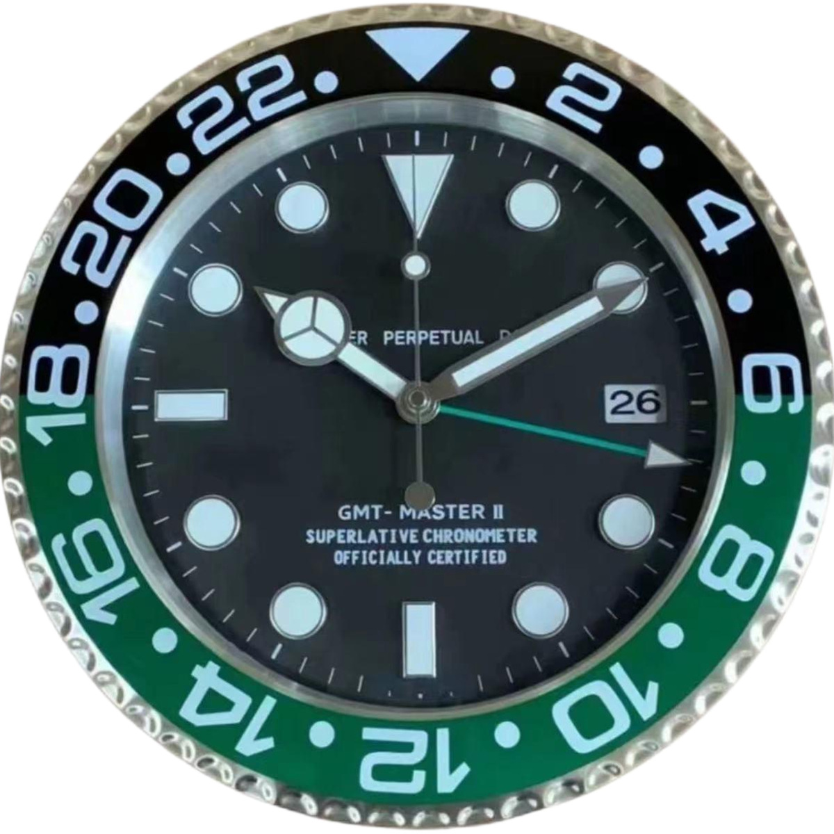 New Wall Clock for Living Room Decoration, Metal Luminous Wall Clock, Light Luxury High-End Feel, Foreign Trade Cross-Border