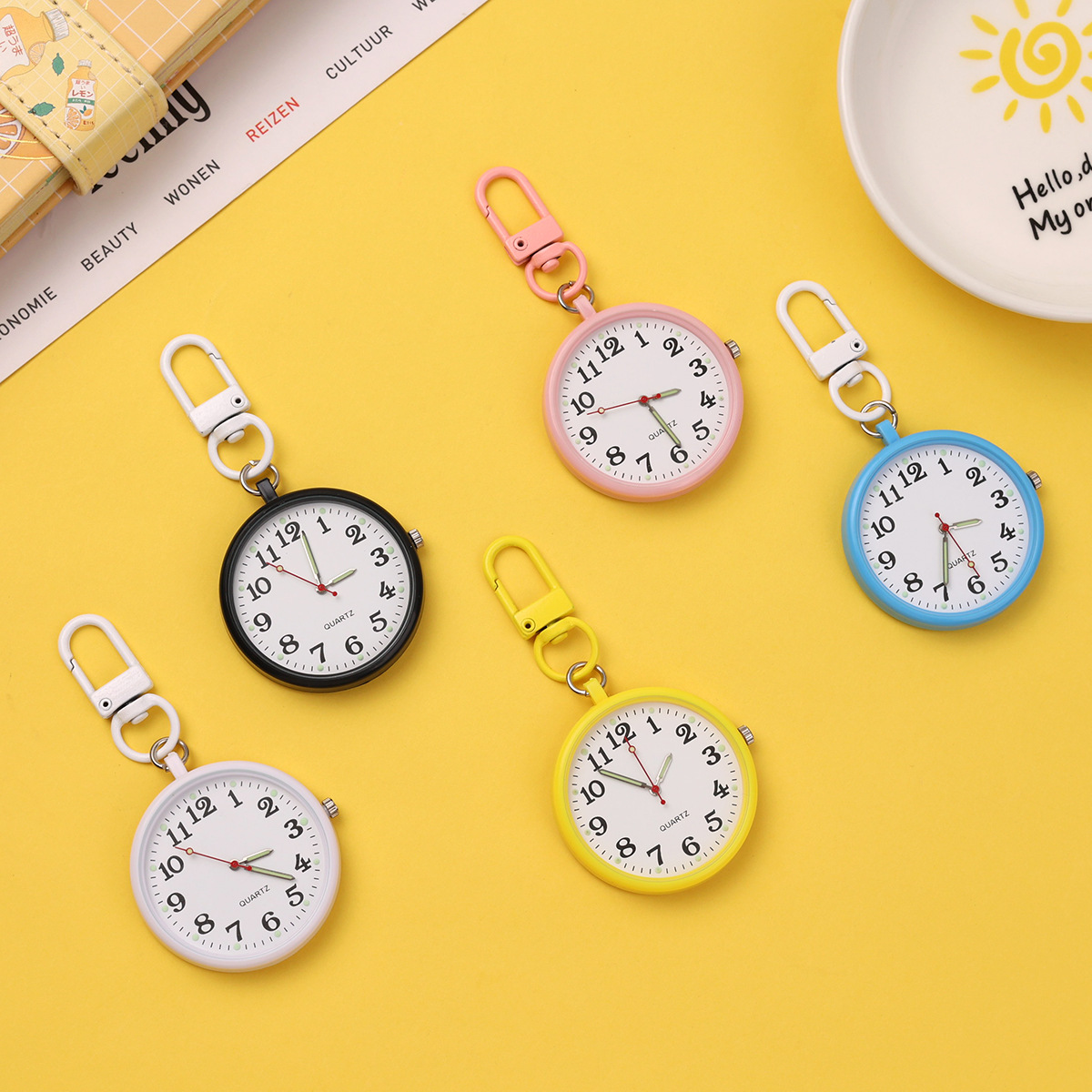 New Student Exam Pocket Watch Personalized Junior High School Silent Academic Master Civil Servant Mini College Entrance Examination Portable Quartz Electronic Watch