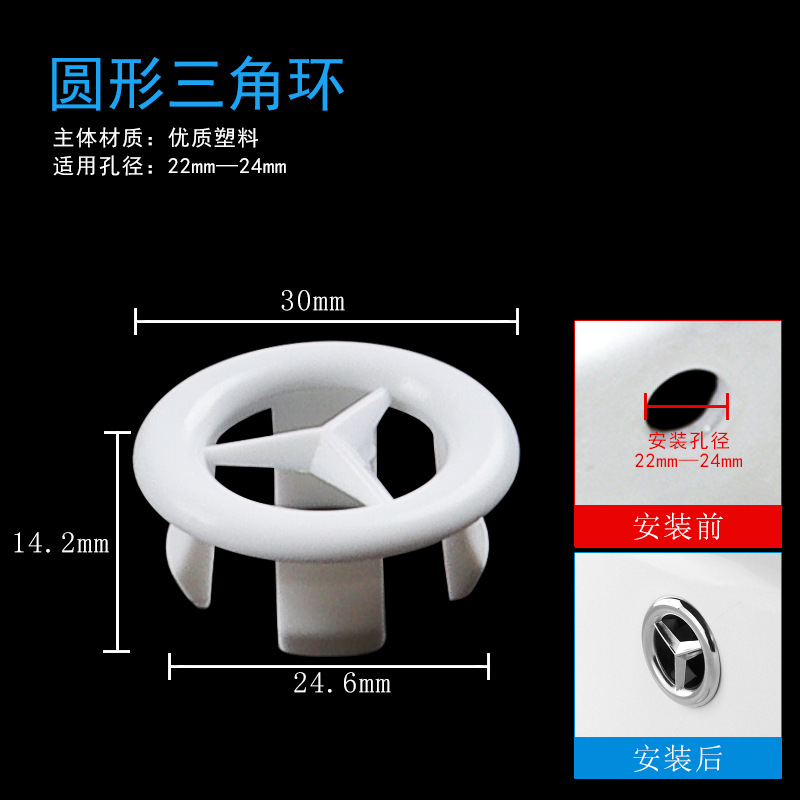 Lavabo desbordamiento anillo pedestal cuenca anillo decorativo desbordamiento boca anillo neto Mercedes-Benz doble capa anillo cuenca Accesorios