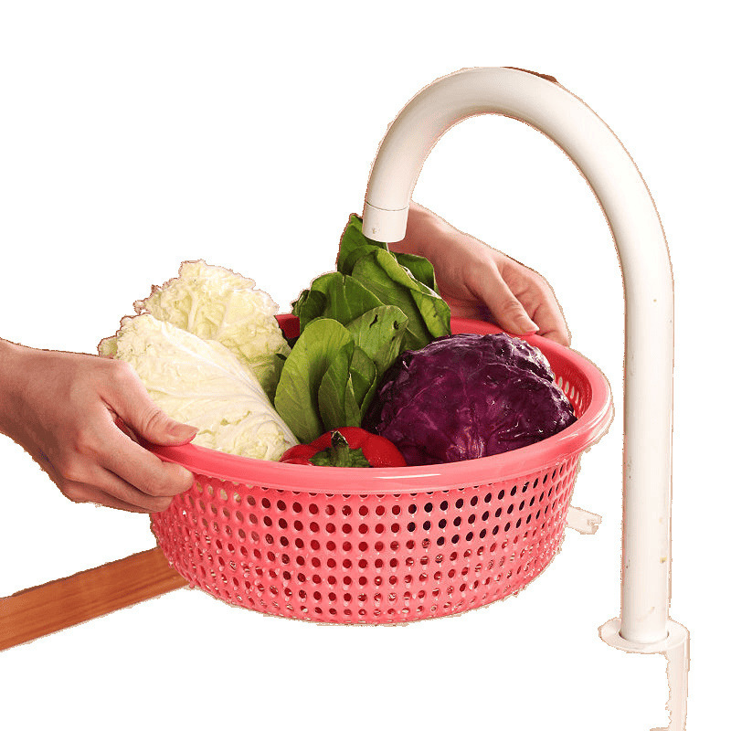 プラスチック排水バスケットキッチン肥厚大型新しい野菜洗濯バスケット家庭用フルーツボウルラウンドフルーツ耐久性|undefined