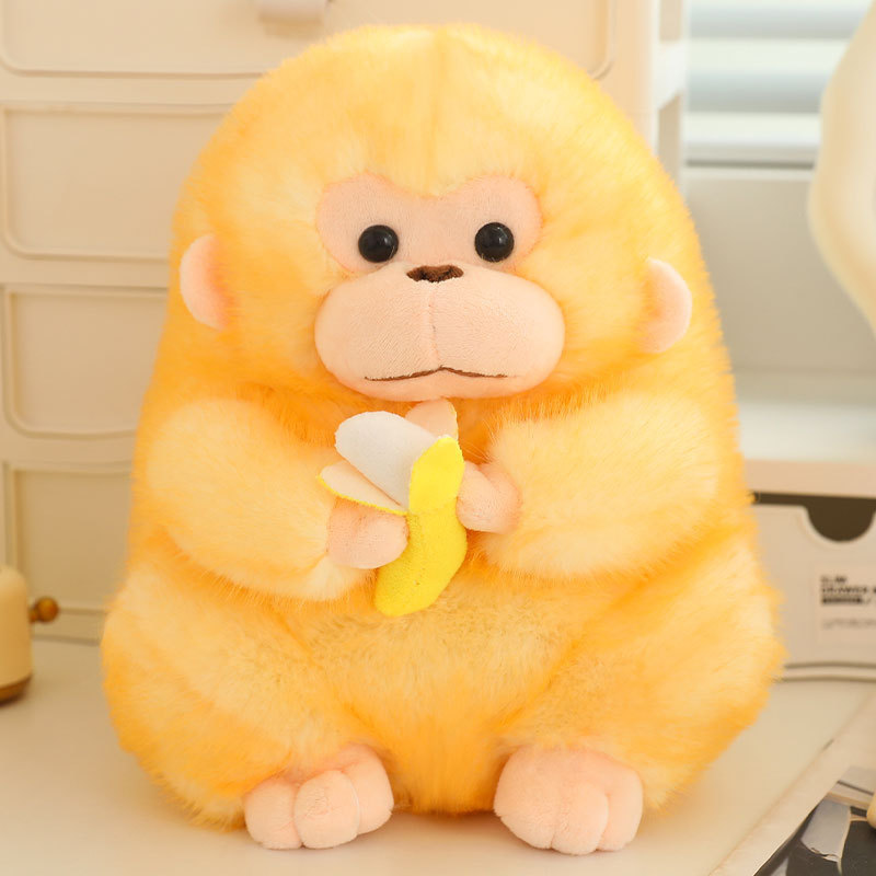 Bonito mono de oro muñeca juguete de peluche orangutan muñeca mango muñeca tela muñeca zodiacal regalo mono image 7