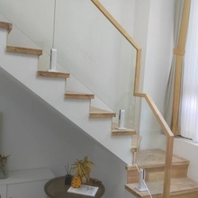 深圳玻璃扶手/外包边楼梯扶手/高端玻璃护栏/楼梯玻璃栏杆/扶手