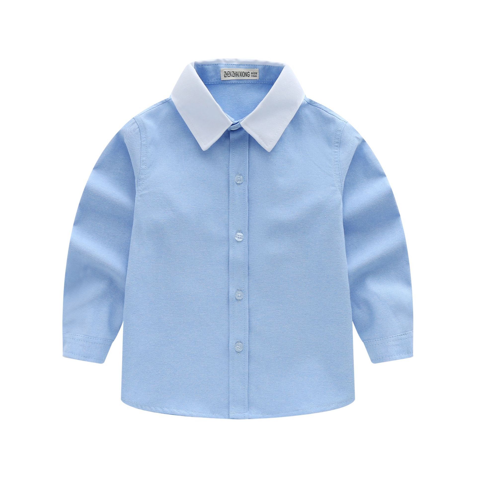 Детская рубашка Children's Blue Long-Sleeved School Uniform - Source Factory Wholesale