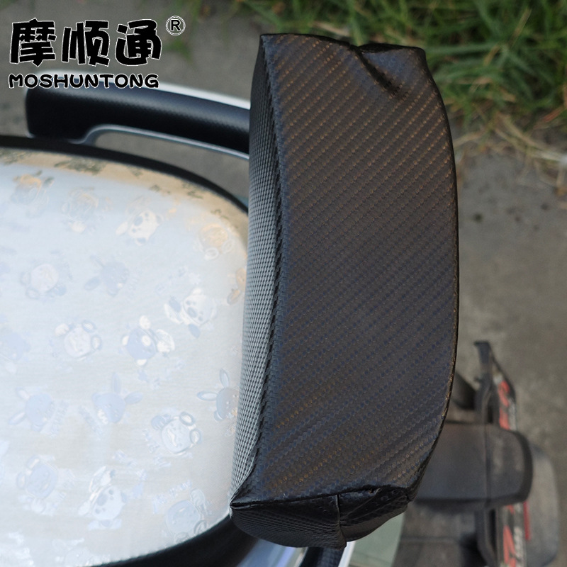 Electric Vehicle Anti-Collision Backrest Cover, Scooter Shock-Absorbing Anti-Brake Shock Waterproof Backrest Cover, Sponge Pad