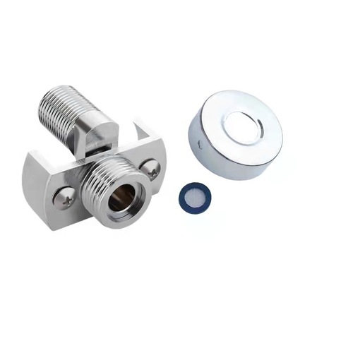 All-copper universal curved foot shower faucet accessories, extended adjustable angle shower accessories, universal corner curved foot