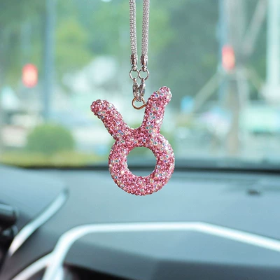 wholesale – Car hanging - pink-ab-mixed-color-diamond-taurus