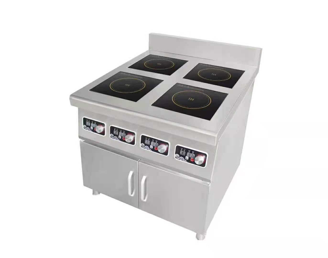 湖南商用厨房设备配套工程电磁炉四头煲仔炉及整套排烟系统