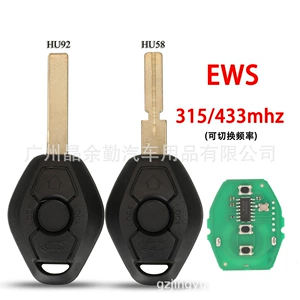 BMW 3 düyməli BMW EWS düz lövhə pult avtomobil açarı 315/433Mh çipsiz