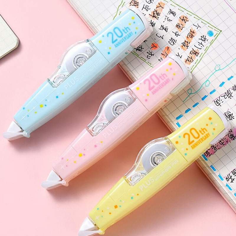 日本plus普樂士20周年限定款修正帶學生用塗改帶可換替芯改