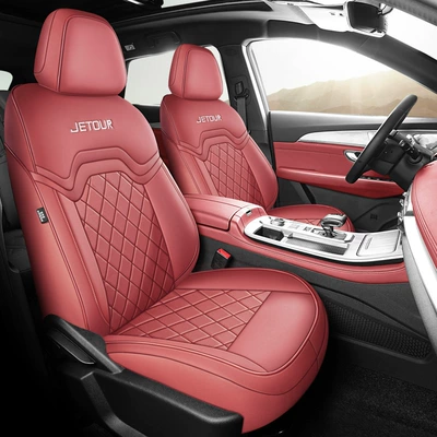 Modelə uyğun (Original) oturacaq örtükləri | for All Seasons, Full Leather - martha-red-five-seater-full-coverage-standard-edition-specifically-for-jietu-x70-plus-please-specify-year-and-configuration-in-order-notes