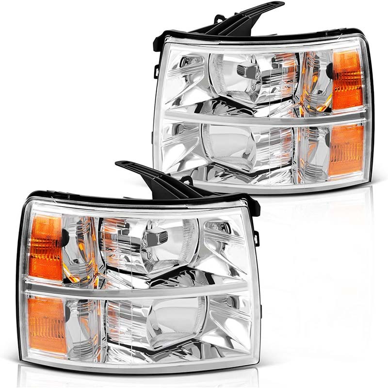Aplicable a Chevrolet 07-13 Silverado faro americano Solode original halógeno medio conjunto chapado