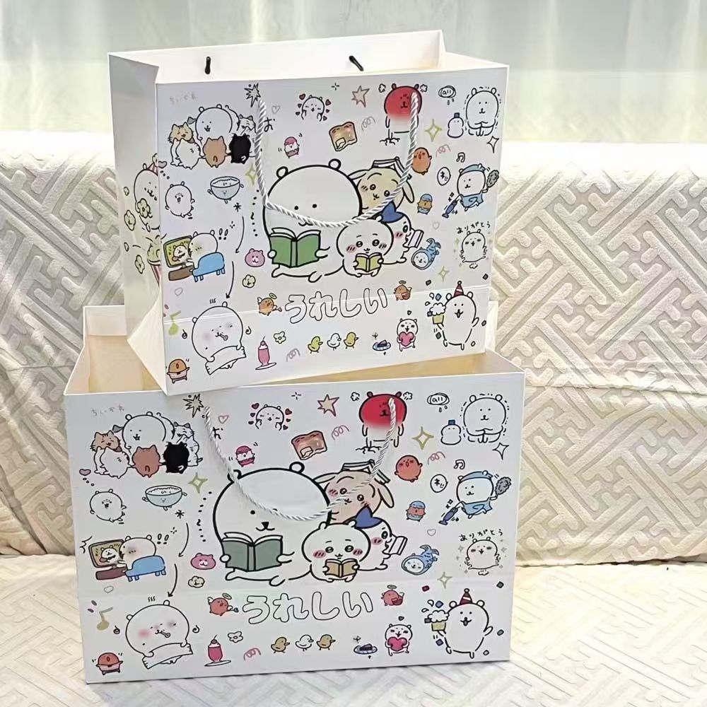 Bolsa de regalo de oso y kawah Jii kawah de gran capacidad portátil exquisito fuera de compras regalo de cumpleaños dibujos animados lindos