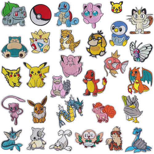Amazon supply cute elf cartoon anime Pokemon dragon embroidered cloth patch clothing accessories