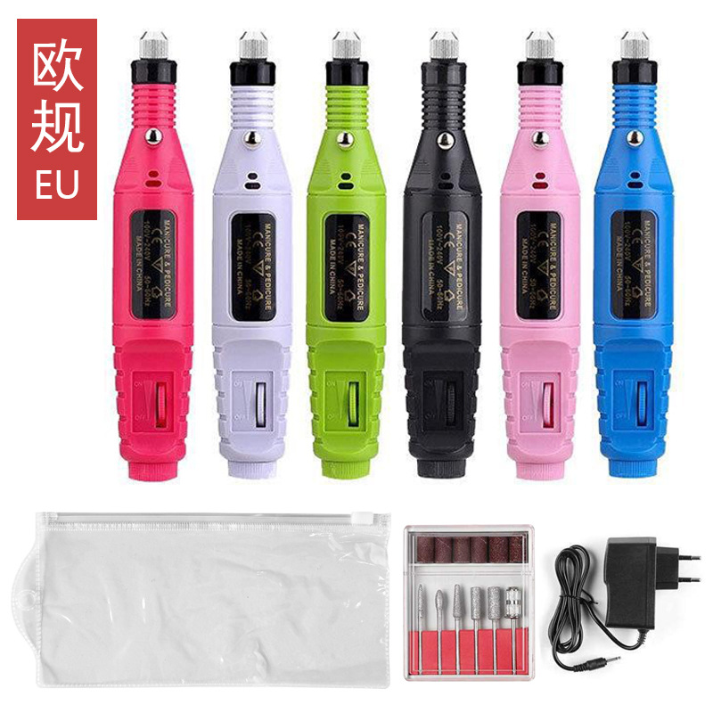 Lijadora de uñas tipo bolígrafo mini herramienta de uñas enchufable pulido de uñas fábrica de lijadora de uñas portátil al por mayor