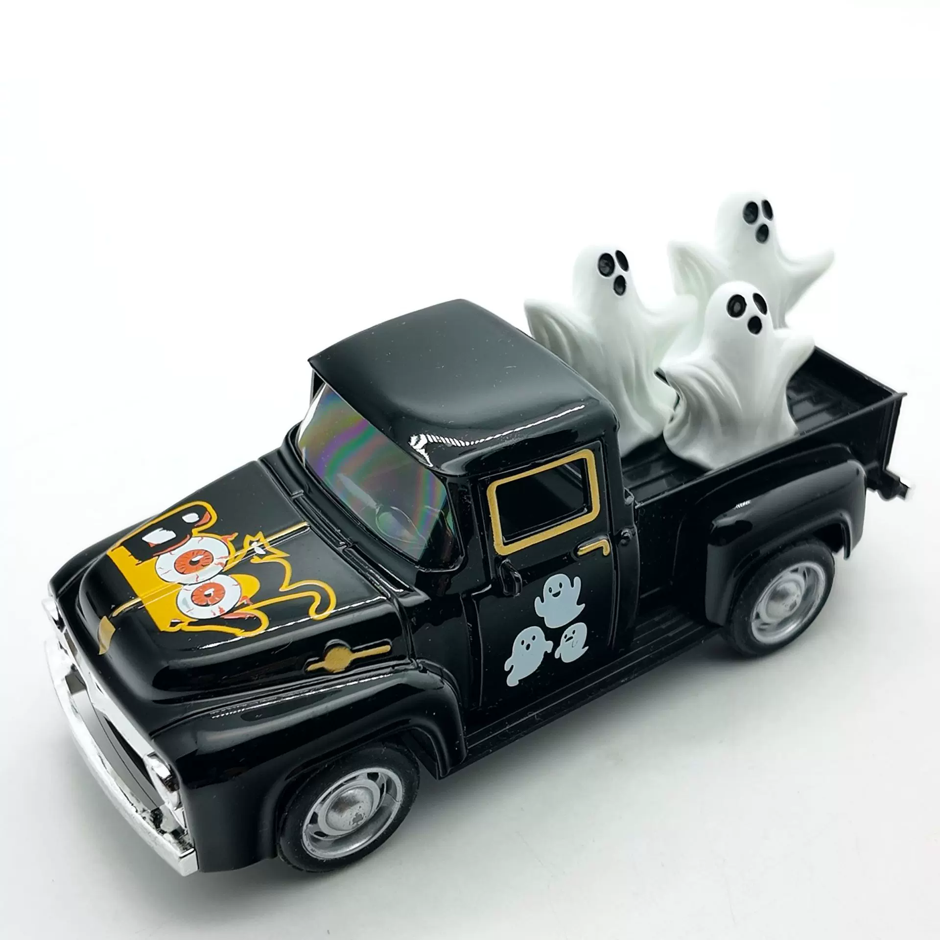 Hallowmas万圣节小鬼摆件复古老爷车回力车模型万圣节卡车