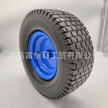 13寸pu发泡轮露营车割草机轮胎5.00-6充气轮斗车手推车工地轮胎