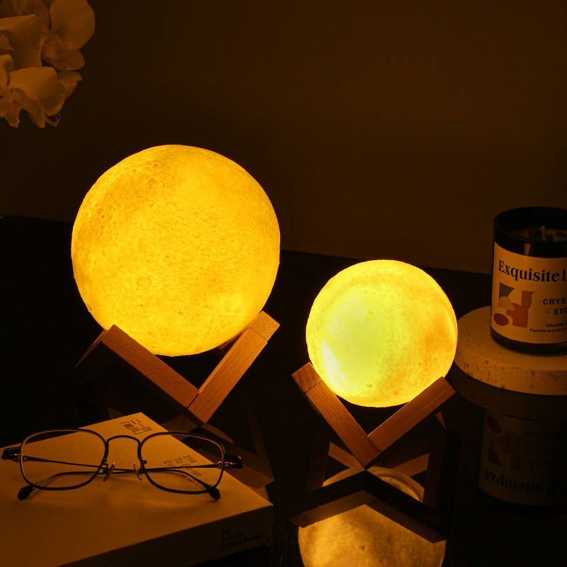 手绘DIY星球灯月球小夜灯手动绘画涂鸦彩绘手工工作室个性制作