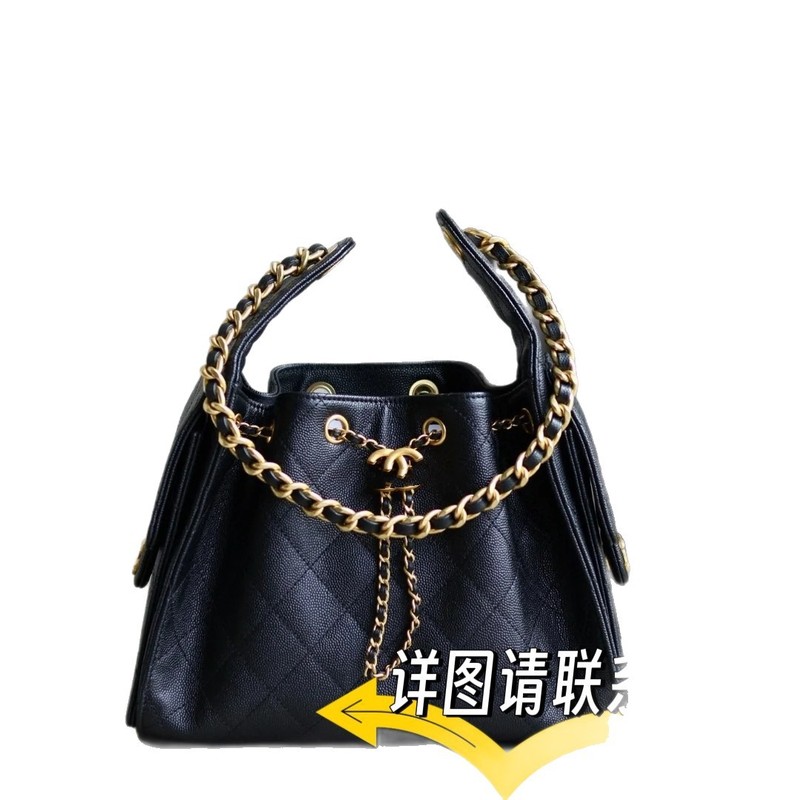 Xiaoxiang 25C 巾着ヒッピーショルダーバッグ第一層牛革ホーボー脇の下バッグ本革菱形チェーンバケットバッグ女性用|undefined