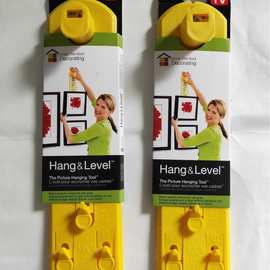 新款安装相框水平尺带位置确定钉 相册平衡尺 工厂