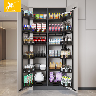 Ouhongzhi All-Aluminum Pull-Out Basket Kitchen Cabinet High Cabinet Large Monster Deep Seasoning Basket Snack Cabinet Damping Linkage Pull-Out Basket