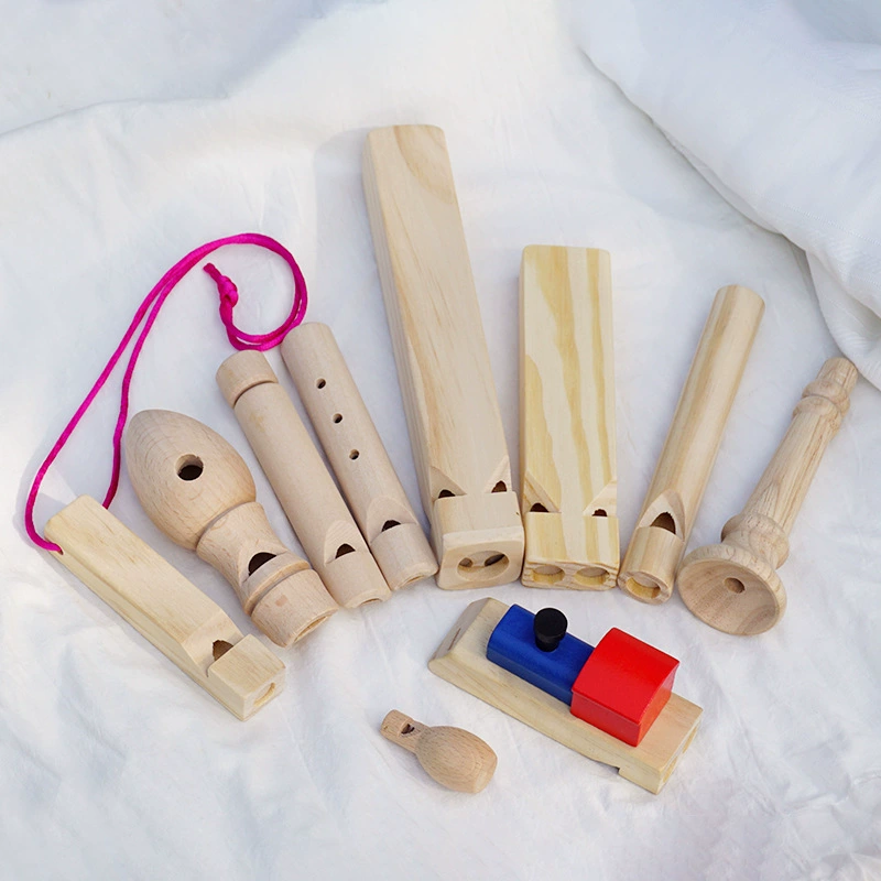 Деревянный пористый свисток-флейта из массива дерева, детский духовой инструмент, инструмент Орфа, оптовые музыкальные игрушки