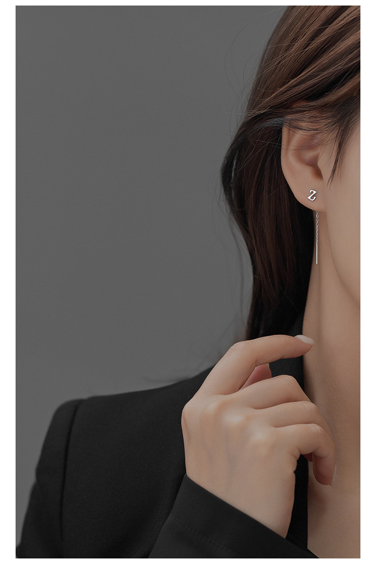 Simple Style Letter Sterling Silver Plating Ear line 1 Piece