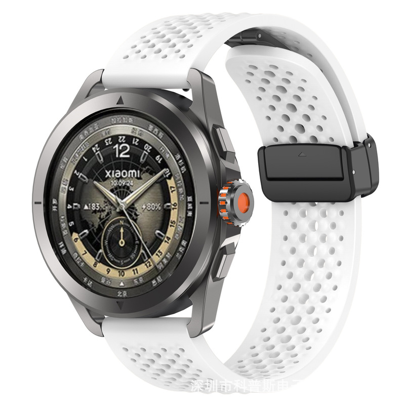 小米Watch s 4 Sport公式同タイプの通気性バンドxiaomマグネット折り畳みiシリコンバンドを適用します。|undefined