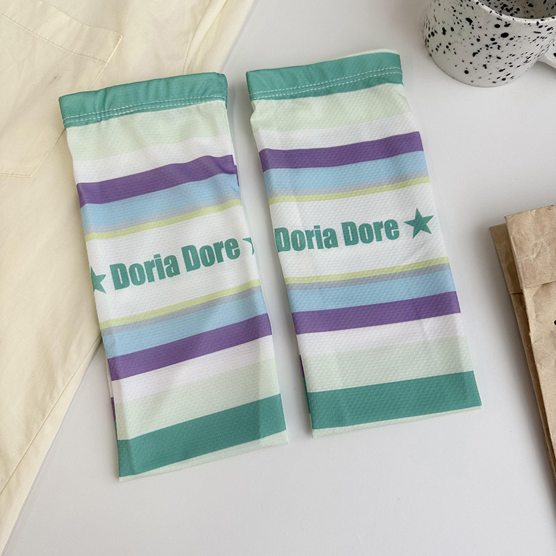 i manga rayada de protección solar para mujeres de verano nuevo suelto al aire libre protección solar manga de brazo protector solar