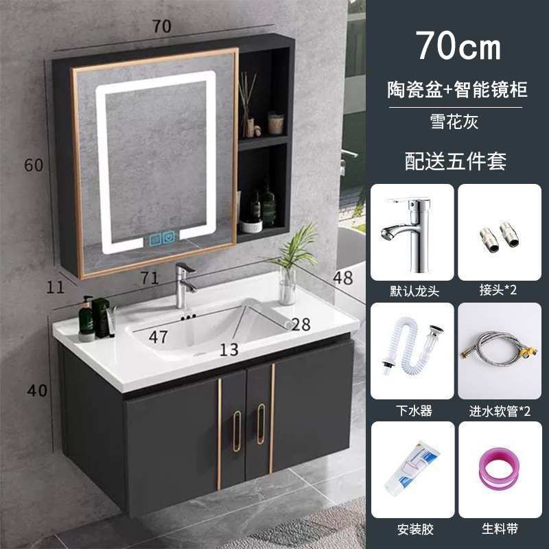 Espacio aluminio tocador tocador tocador tocador armario integrado tabla de roca encimera lavabo lavabo mueble de baño mueble de baño