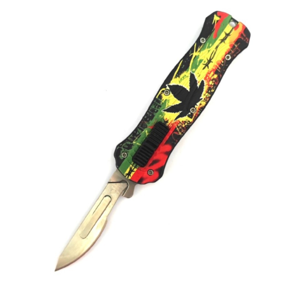 跨境otf直出刀微技术露营直出高硬度口袋刀锌铝合金户外便携小刀