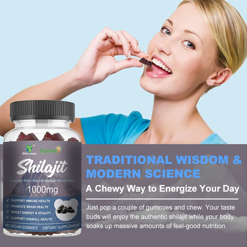 Жевательные добавки WinsTown Shilajit и функциональные жевательные пастилки, 3 г × 60 в бутылке, готово к OEM