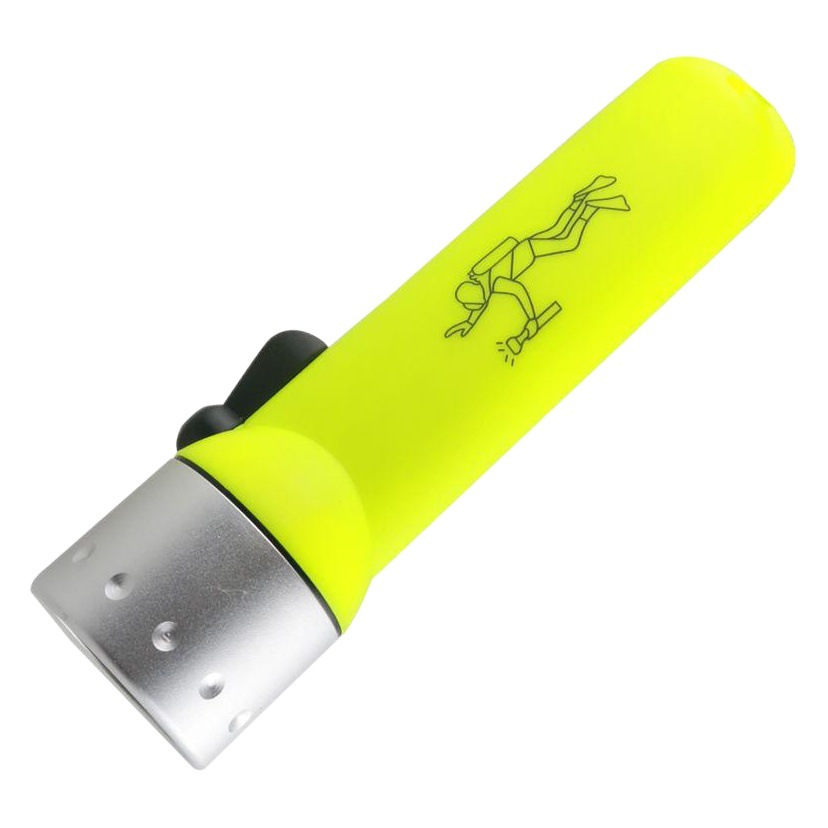 Buceo transfronterizo de plástico cueva submarina iluminación remota impermeable No.5 batería linterna de buceo al por mayor