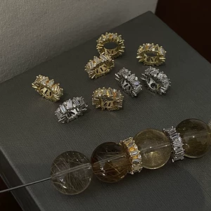 14K Gold-Filled Strong Color Retention DIY Crystal Accessories Bow Bead Spacer Bracelet Necklace Beaded Handmade Accessories