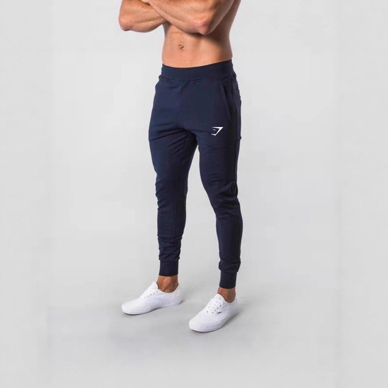 Gymshark Men's Sports Pants Muscle Sports Fitness Cotton Printed Casual Pants Running Training Pants