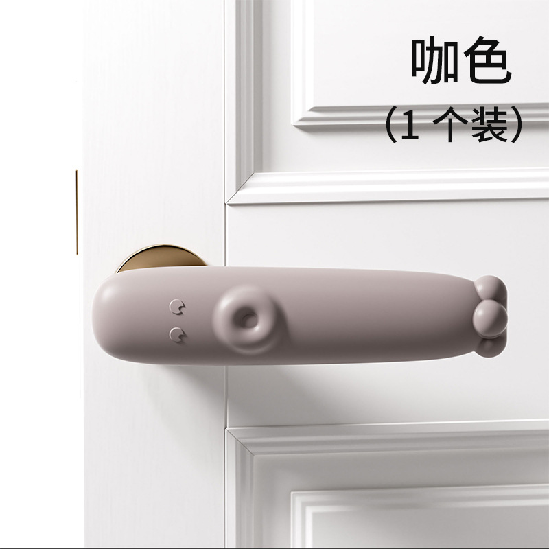 Manija de la puerta guantes de silicona anti-colisión cubierta protectora de dibujos animados mudo anti-colisión almohadilla anti-estática manija de la puerta guantes cubierta protectora image 21