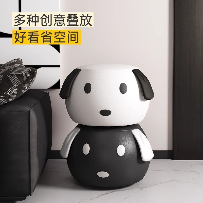 子犬の受付スツール、漫画の小さなスツール、玄関の低いスツール、靴交換用スツール、シンプルなソファスツール、賃貸住宅の丸いスツール、座り台|undefined