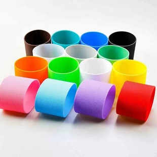 Glass Water Cup, Straight and Thickened, Heat-Resistant, Anti-Scalding, Insulated Silicone Sleeve, Thermal Cup, Tea Cup Protective Sleeve, Food Grade