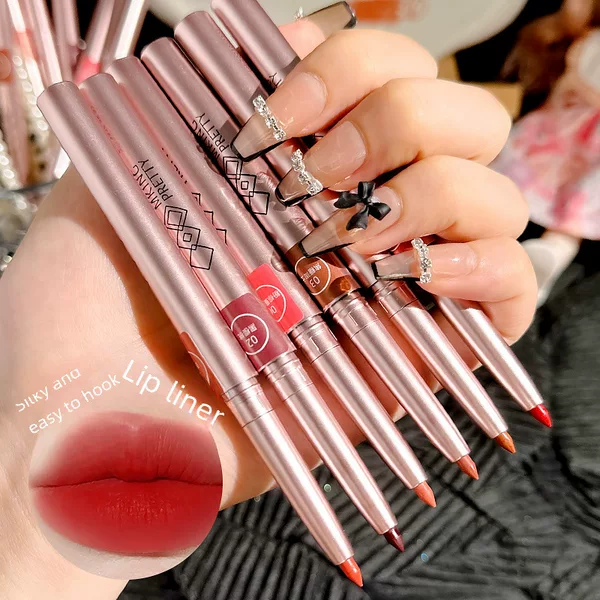 MK rotating lip liner lipstick Pen Waterproof durable matte female hook line lip pen makeup wholesale small batch Net Red