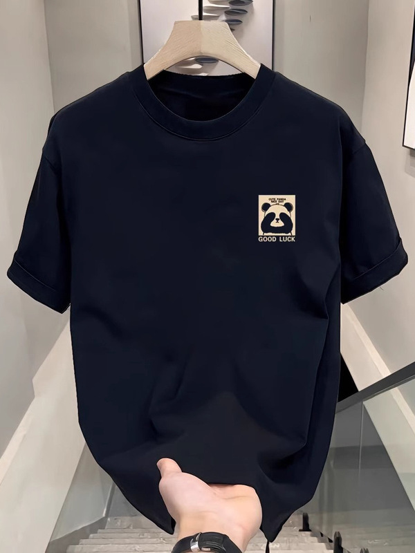 海外卸売り専用 ~ 重ポンド純綿半袖tシャツ男性夏2025新型上着国潮男女カップルモデル|undefined