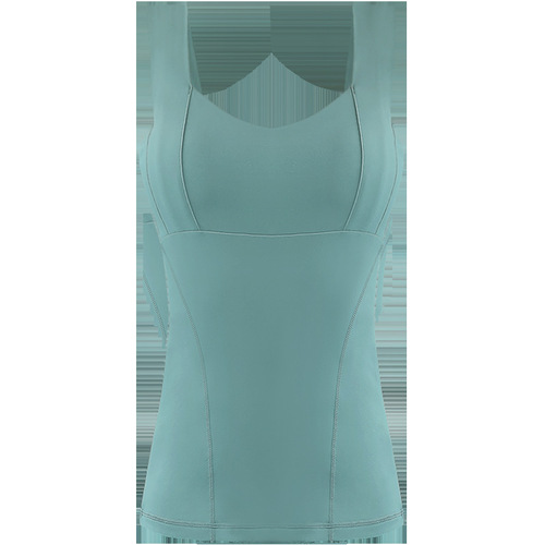 Women's large size yoga vest with chest pad fitness outer wear beautiful back running wear bra 200 pounds loose sports top