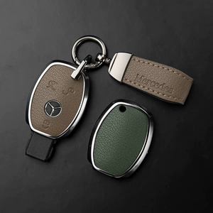 Specially Designed for Mercedes Key Covers: C-Class, S-Class, E-Class, Slc, V-Class, Gla, Glc, Gle, Glk. Made of Genuine Leather, High-End Shell